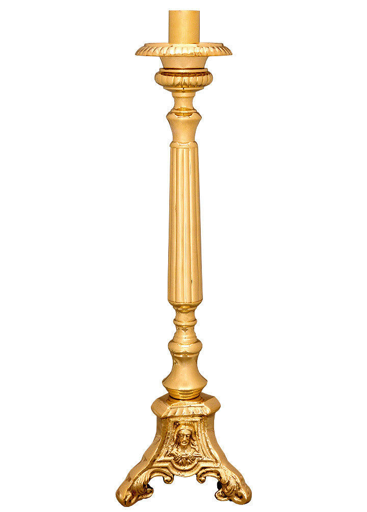 Solid Brass Gothic Style Church Consecration Candlestick Candle Holder  (#191cc)